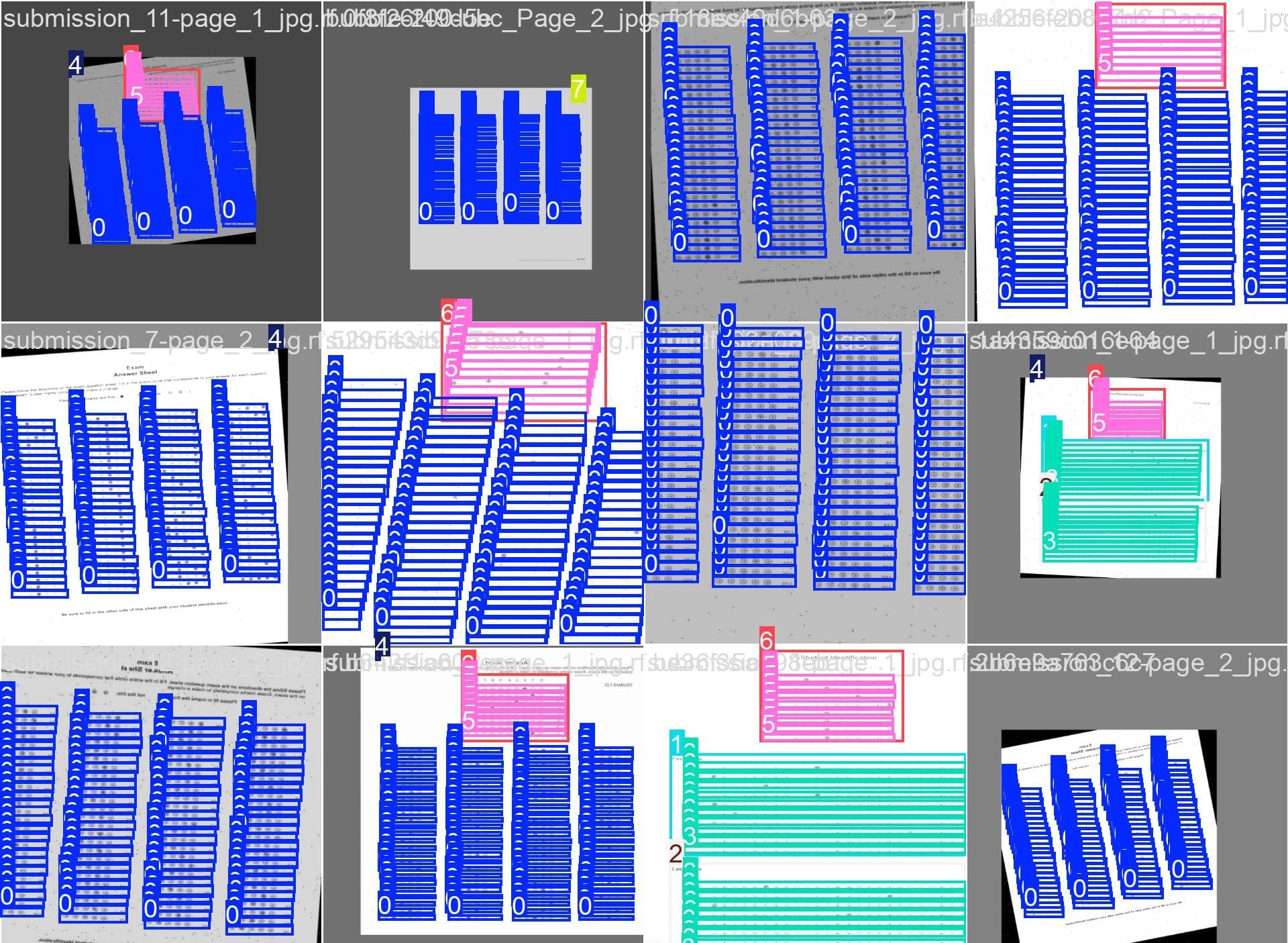 Snapshot of the computer vision training outputs.